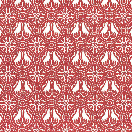 Red Traditional Toscana Print Paper ~ Rossi Italy ~ Xylography